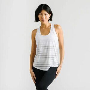 Zyia Havana White Racerback Tank Top Active Running Shirt